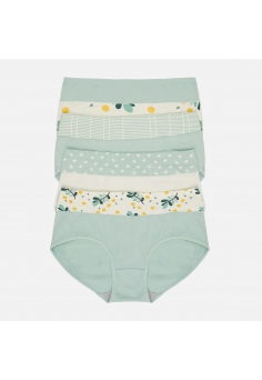 Комплект (4шт.) Жіночі бавовняні трусики з принтом антибактеріальна ластовиця, дихаюча тканина