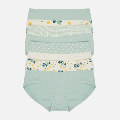 Комплект (4шт.) Жіночі бавовняні трусики з принтом антибактеріальна ластовиця, дихаюча тканина
