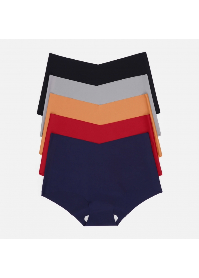 Набір жіночих безшовних трусиків Ice Silk (5 шт.) Класична палітра