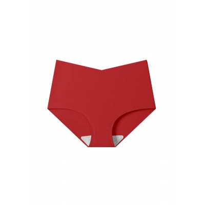 Женские высокие бесшовные трусики Ice Silk Красный