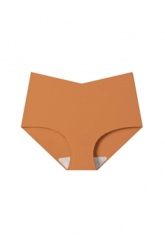 Жіночі високі безшовні трусики Ice Silk Карамельний