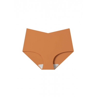 Женские высокие бесшовные трусики Ice Silk Карамельный