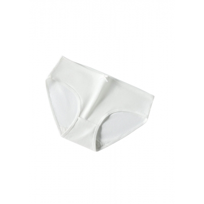 Жіночі безшовні бавовняні трусики з бантиком – середня посадка Білий