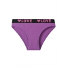 Наслаждайся комфортом в женских спортивных хлопковых трусиках LOVE - баклажанового цвета!