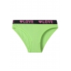 Жіночі спортивні бавовняні трусики LOVE – неоново-зелені
