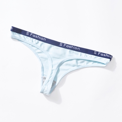 Трусики стринги хлопок S Fashion Голубой