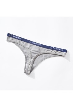 Трусики стринги хлопок S Fashion Серый