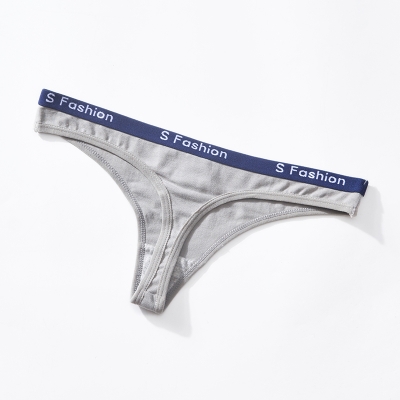 Трусики стринги хлопок S Fashion Серый