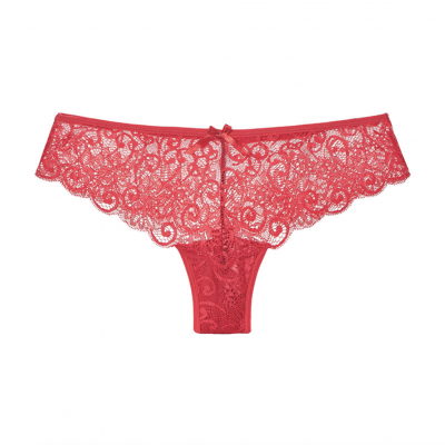 Трусики стринги кружево Красный