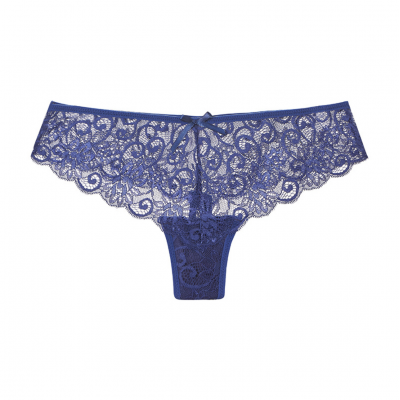 Трусики стринги кружево Синий