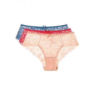 Комплект 2 (3шт.) жіночих трусиків сліпів мереживні