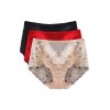 Комплект 1 (3шт.) Жіночі мереживні трусики висока посадка