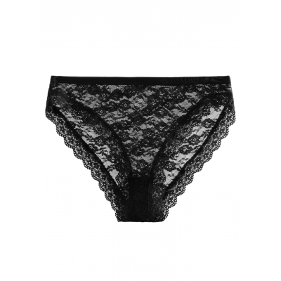 Трусики мереживні сліпи середня посадка чорний