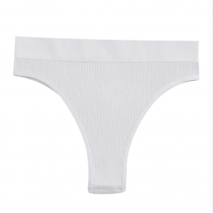Трусики безшовні бавовняні бразиліани висока посадка білий