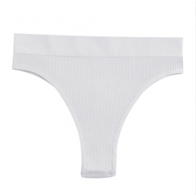 Трусики безшовні бавовняні бразиліани висока посадка білий