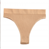 Трусики безшовні бавовняні бразиліани висока посадка бежевий