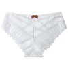 Жіночі мережевні трусики з бантиком Білий